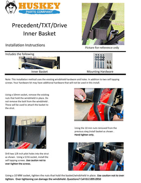 Huskey Parts includes hardware for simple do-it-yourself installation.