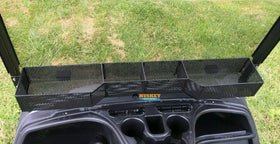 Huskey Parts one-piece front basket design reduces rattling and keeps items organized.