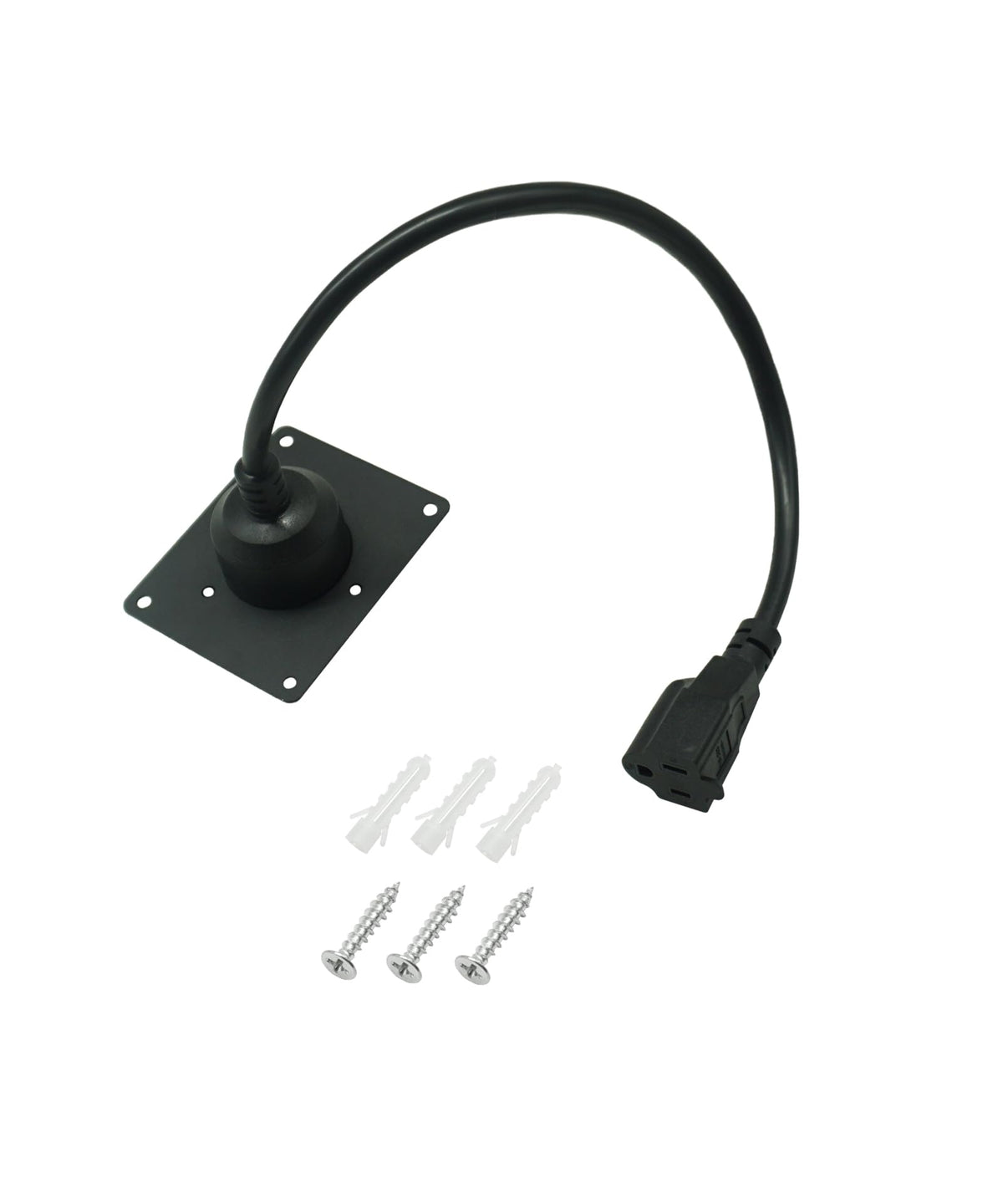Hustimo charger port adapter with cover plate for EZGO TXT36, secure charging connections.