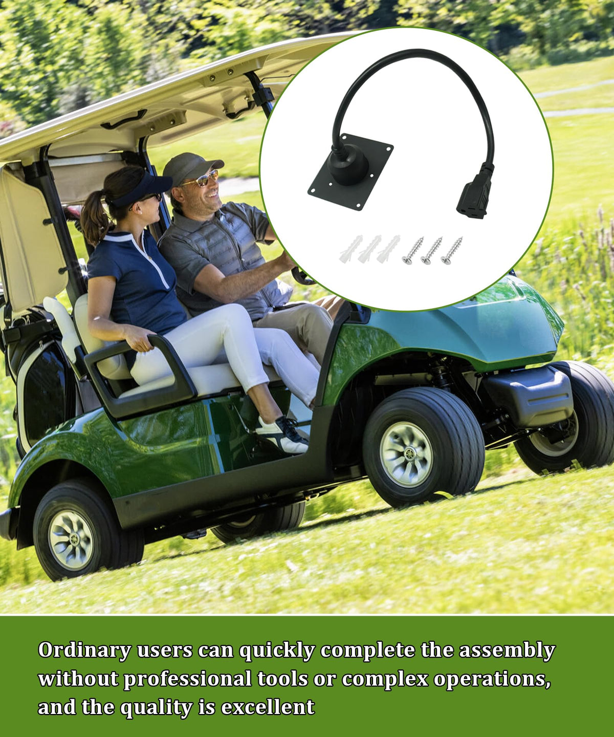 Hustimo easy-install charging adapter simplifies setup and safety.