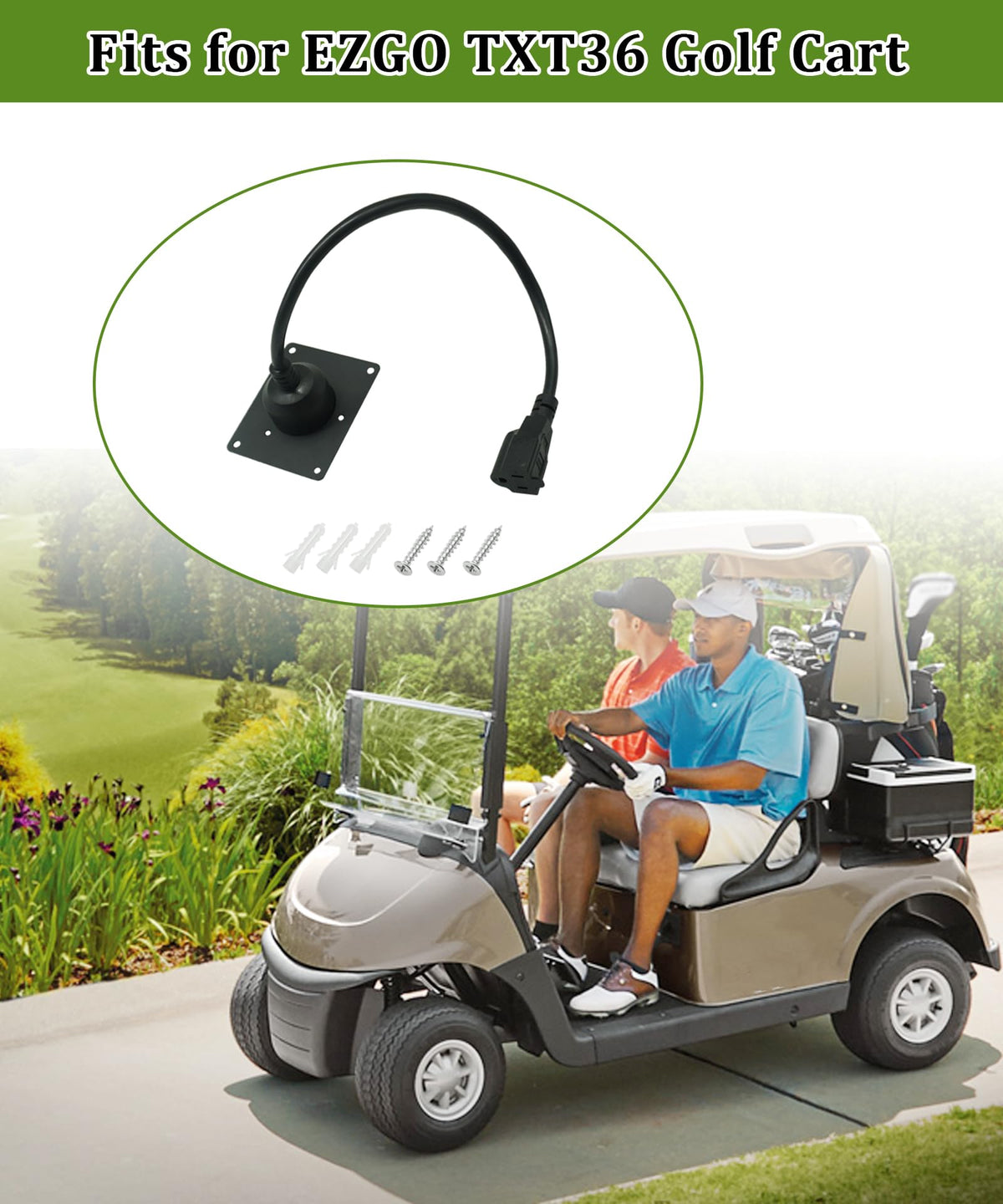 Hustimo lithium battery charging kit conversion supports smooth golf cart upgrades.