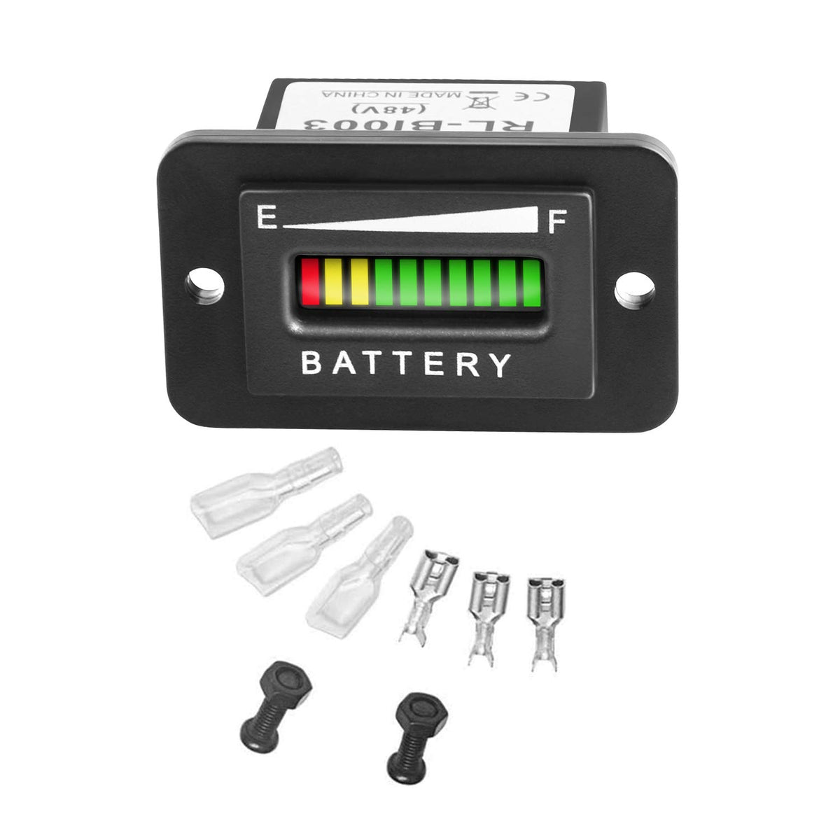 HUSUKU 48V battery indicator front view shows charge status at a glance.