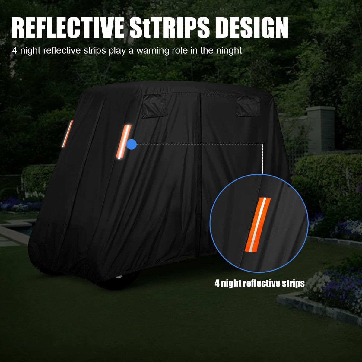HWIUS 600D cover, vents and reflective strips for windy weather visibility