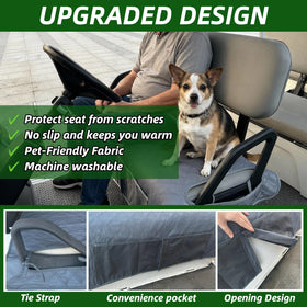HWIUS bench seat cover showing non-slip bottom for stable rides