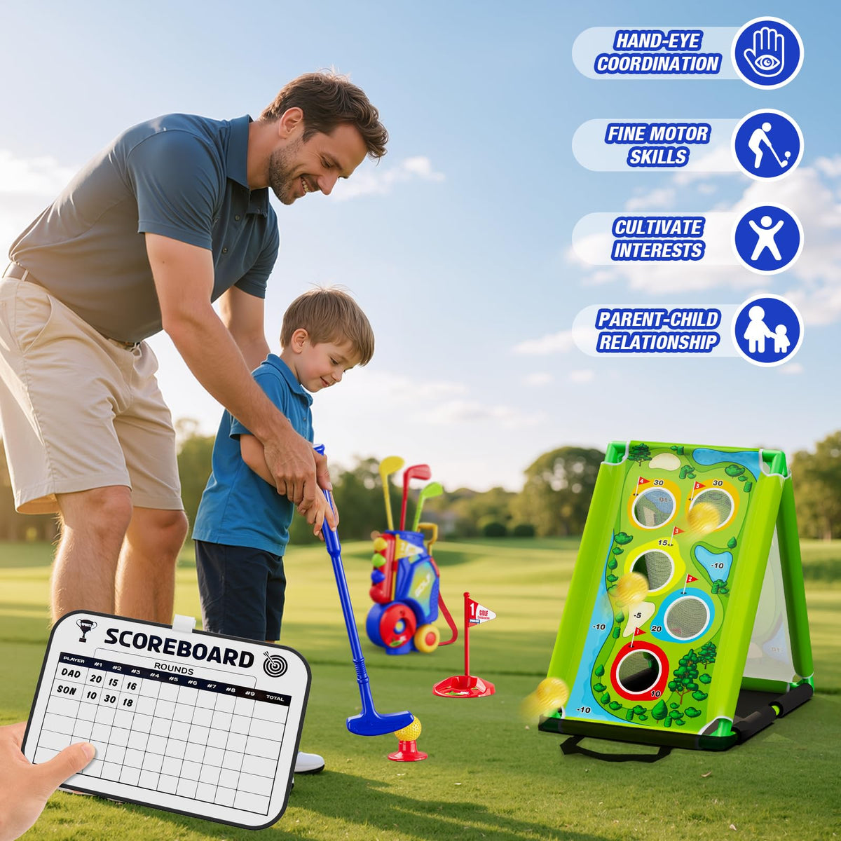 HYES shoulder strap makes carrying the set effortless for kids