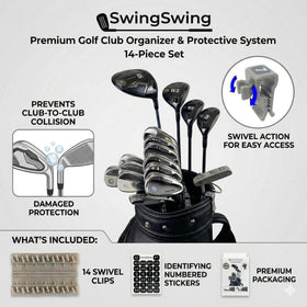 HYOJATEM swivel-action clip rotation prevents snag of club heads.