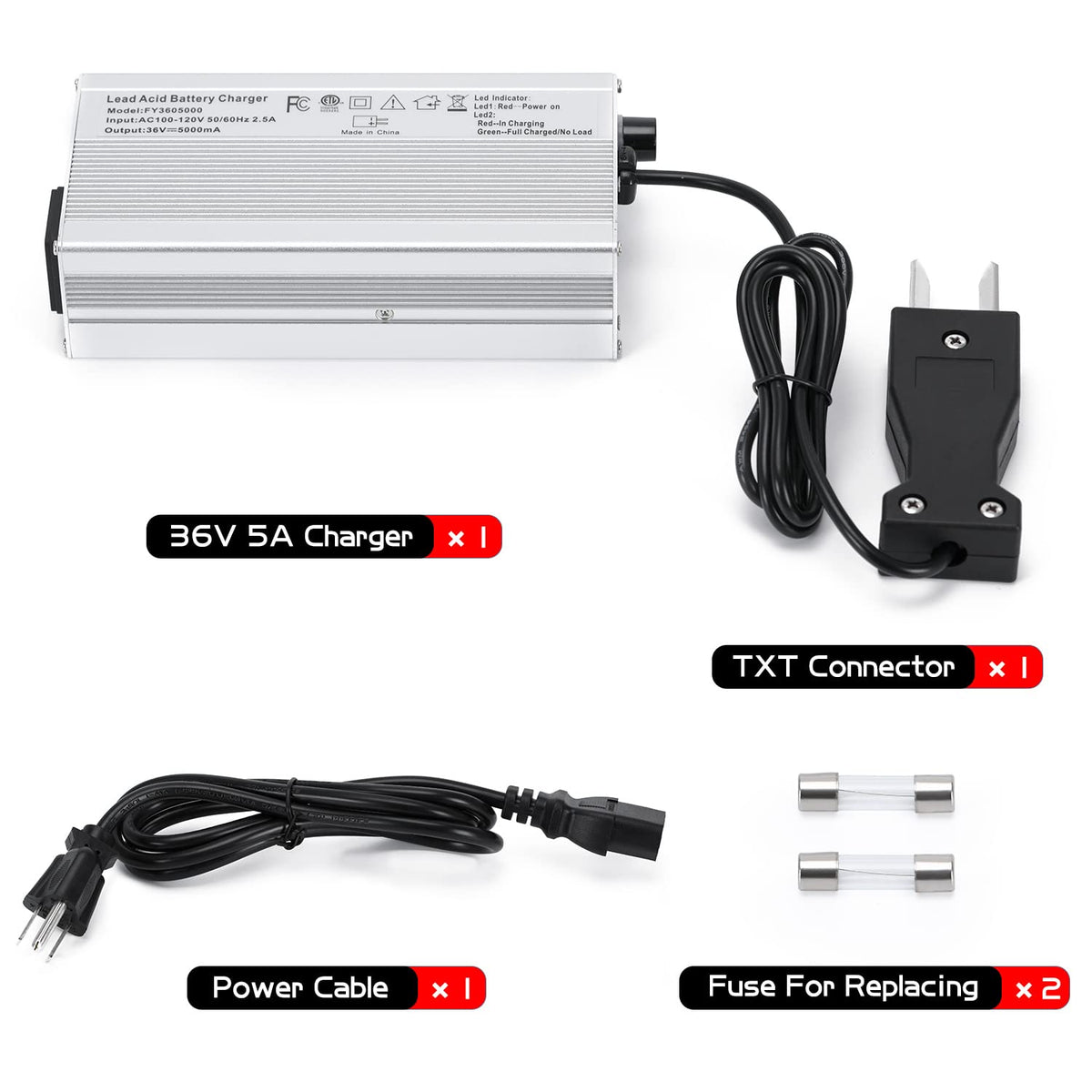 Hypertune 36V 5A charger suitable for EZ-GO, Yamaha, and Club Car