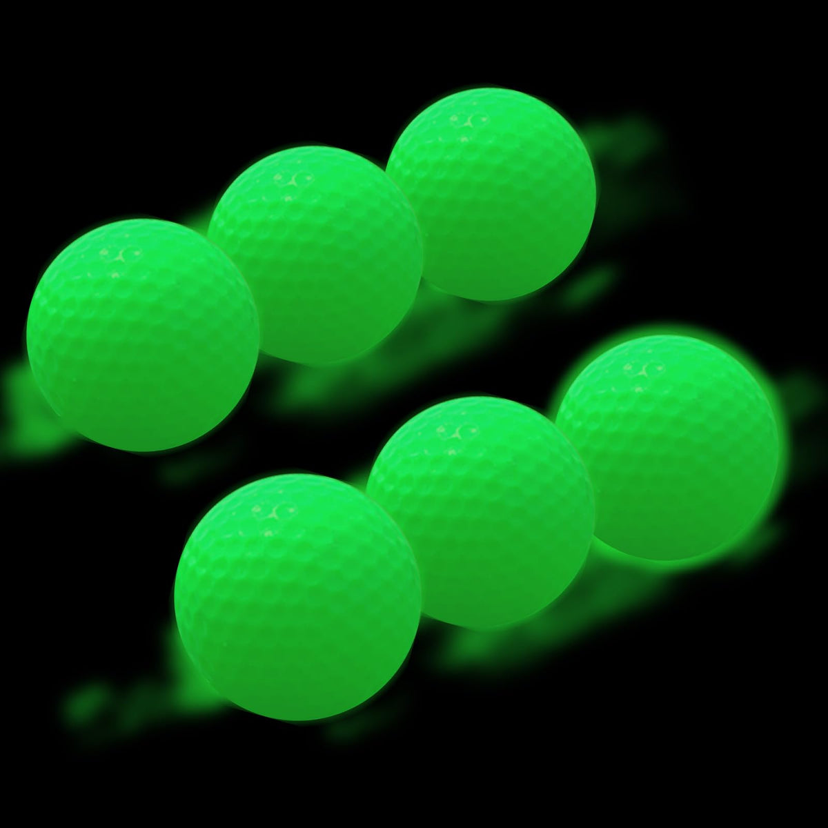 Hyplis glow golf balls for night play with bright visibility on greens