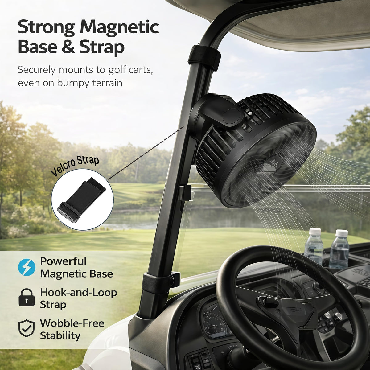 HYTWEDO 360-degree head rotation enables precise airflow in any direction.