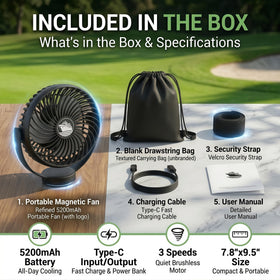 HYTWEDO brushless motor delivers strong airflow with low noise.