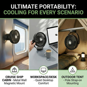 HYTWEDO carrying bag keeps the fan organized during trips.