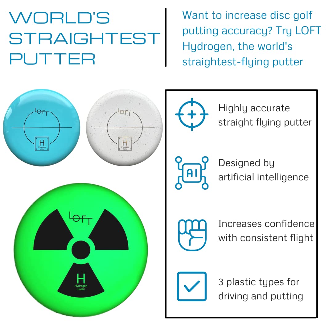 HYZER HOUND DISCS LOFT Hydrogen Alpha plastic texture provides grip and durability.