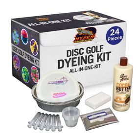 HYZER Hound Discs white disc primed for long-lasting color with Pro Chem dyes.