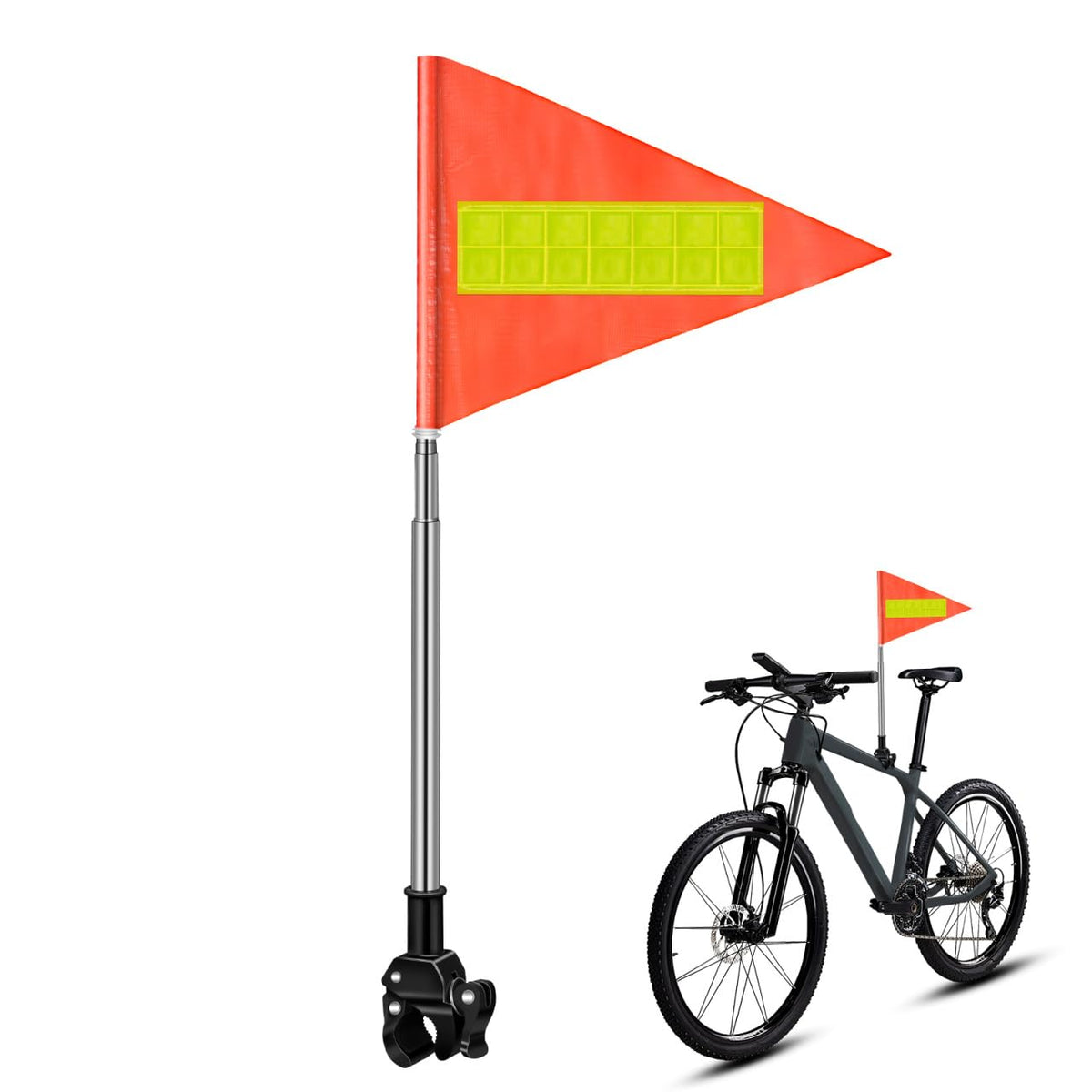 ibasenice reflective golf flag with 72in telescopic pole improves visibility