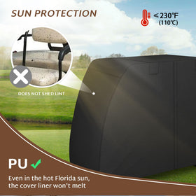 ibirdie universal-fit cart cover demonstrates broad compatibility for quick setup.