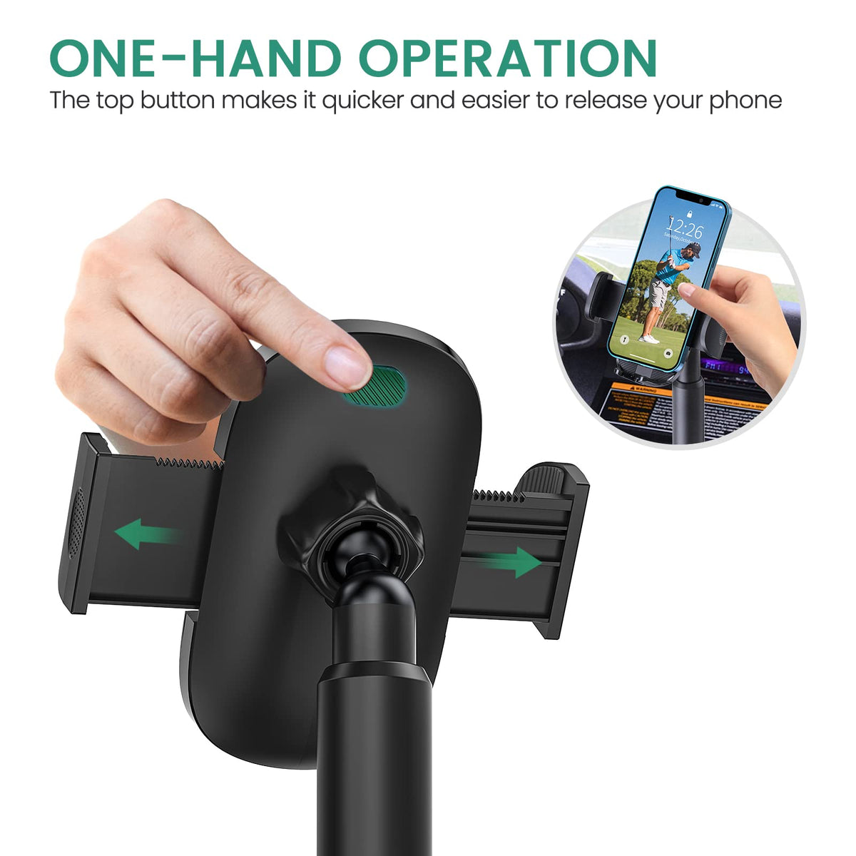 ICARMOUNT 360-degree rotatable joint for flexible viewing on the go