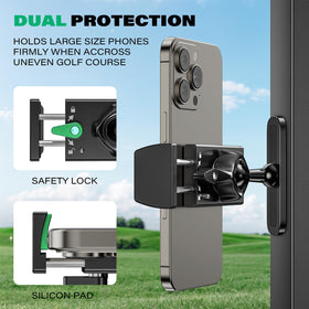 ICARMOUNT 360-degree rotation allows hands-free GPS and swing capture.