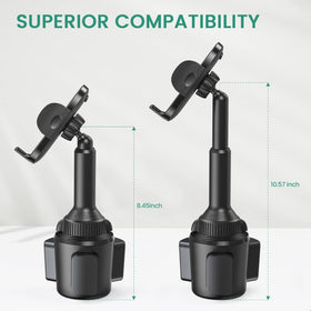 ICARMOUNT expandable base fits 3-4 inch cup holders for stability