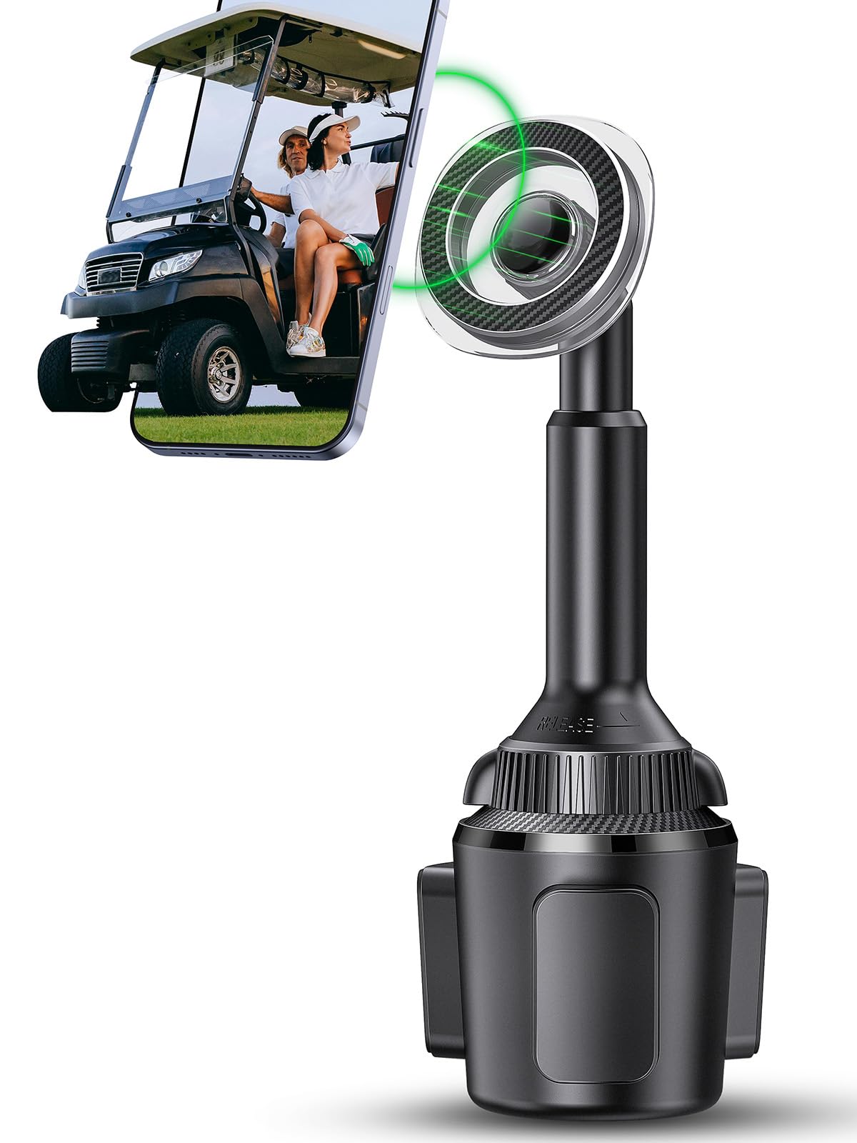 ICARMOUNT MagSafe golf cart mount grips iPhone securely during ride