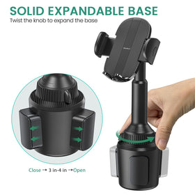 ICARMOUNT phone clamp holds 4-6.9 inch devices including thick cases