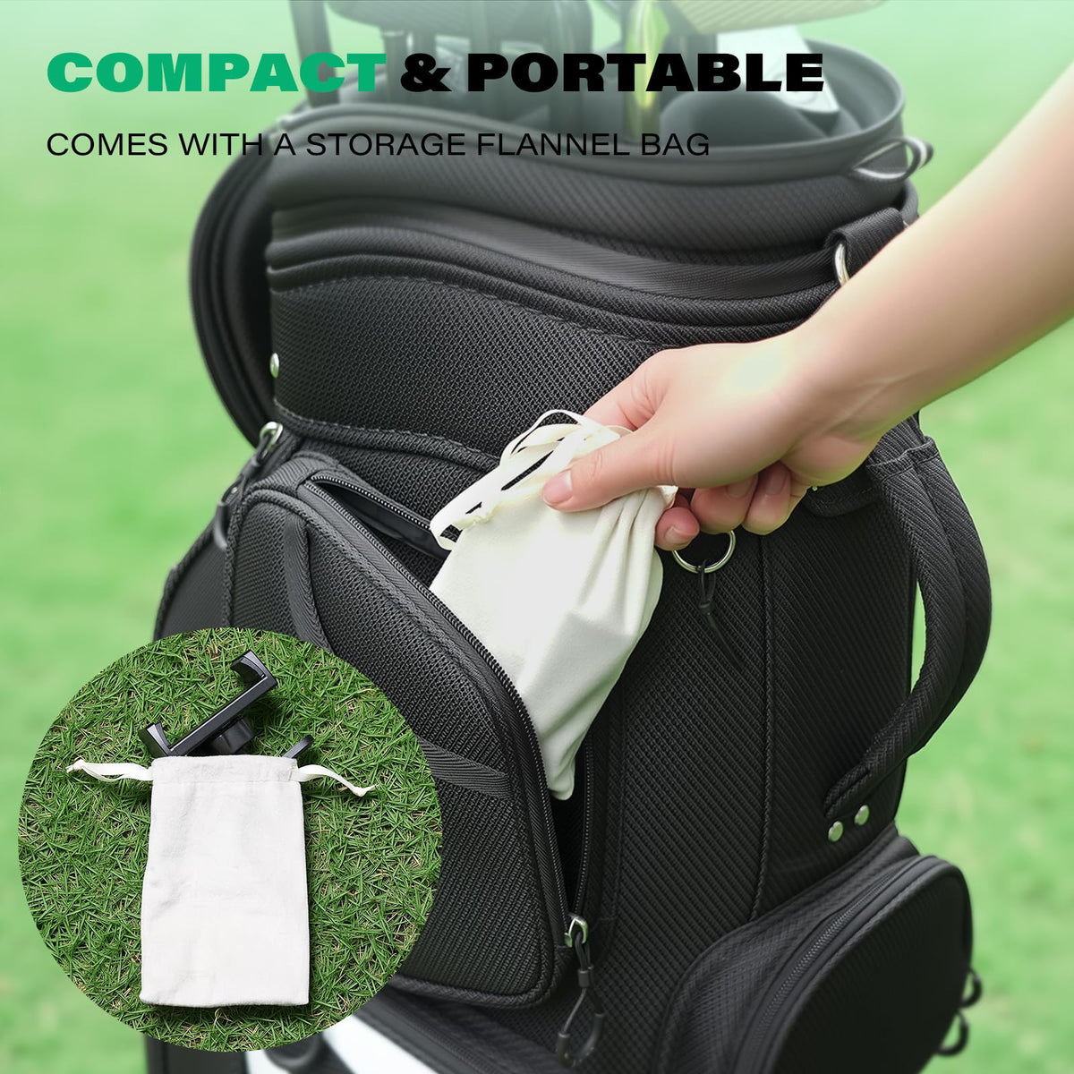 ICARMOUNT soft felt storage bag protects the mount when not in use.