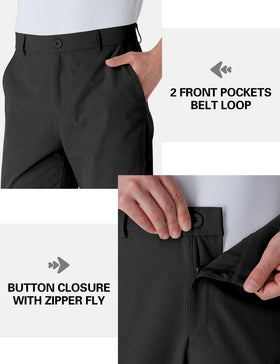 Idtswch men's tall golf pants stretch fabric close-up demonstrates comfort.