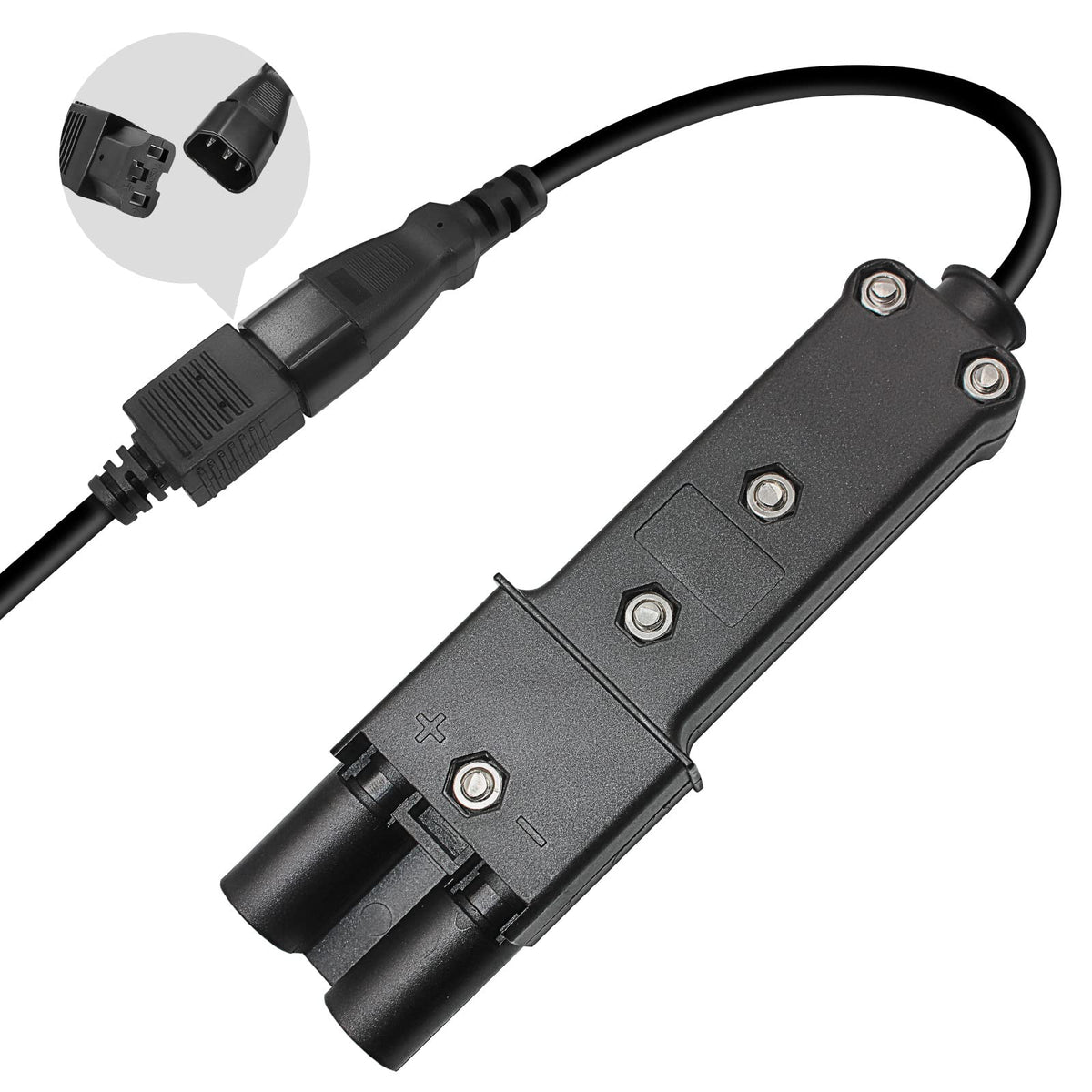 ieadaor compact adapter size for tidy mounting on Yamaha 48V carts