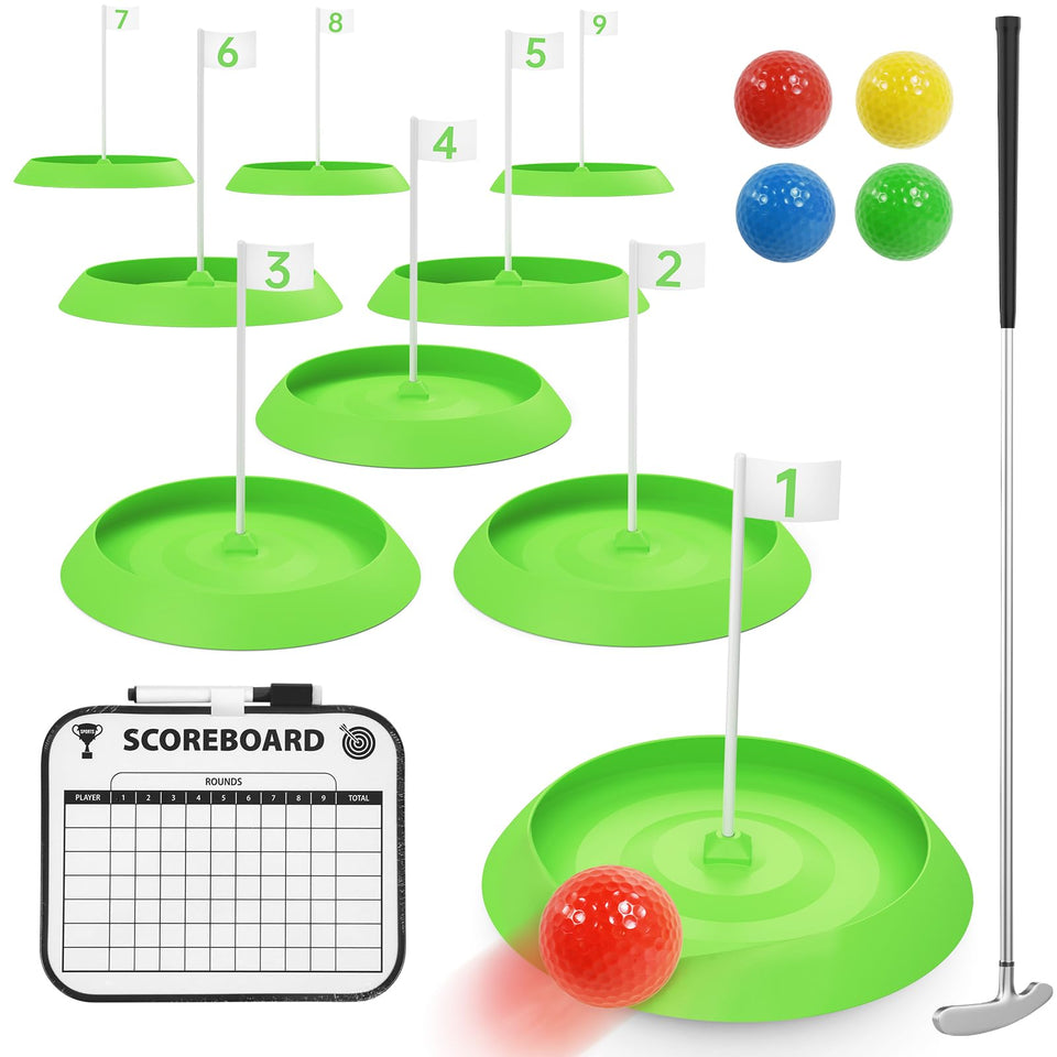 IGRL Mini Golf Set assembly area for home play, easy setup