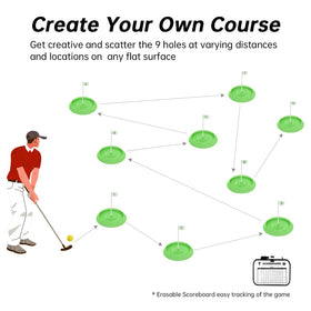 IGRL Mini Golf Set balls and scorecard for tracking rounds