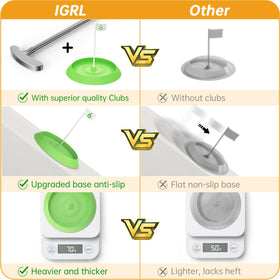 IGRL Mini Golf Set flags and cups setup for varied courses