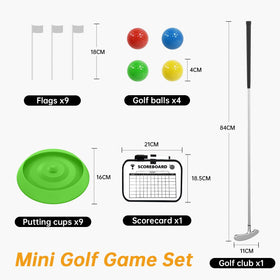 IGRL Mini Golf Set living room play setup for family fun