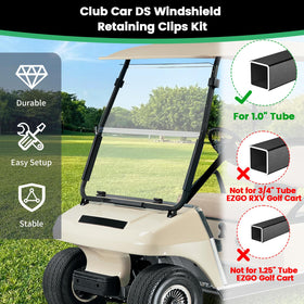 iLSKW kit designed to fit 1x1 inch tubes on Club Car DS.