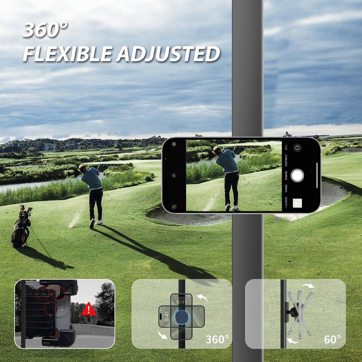 iLSKW 360-degree rotation for adjustable viewing angle while driving.