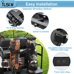 iLSKW adjustable-length bracket fits rear seats without tools.