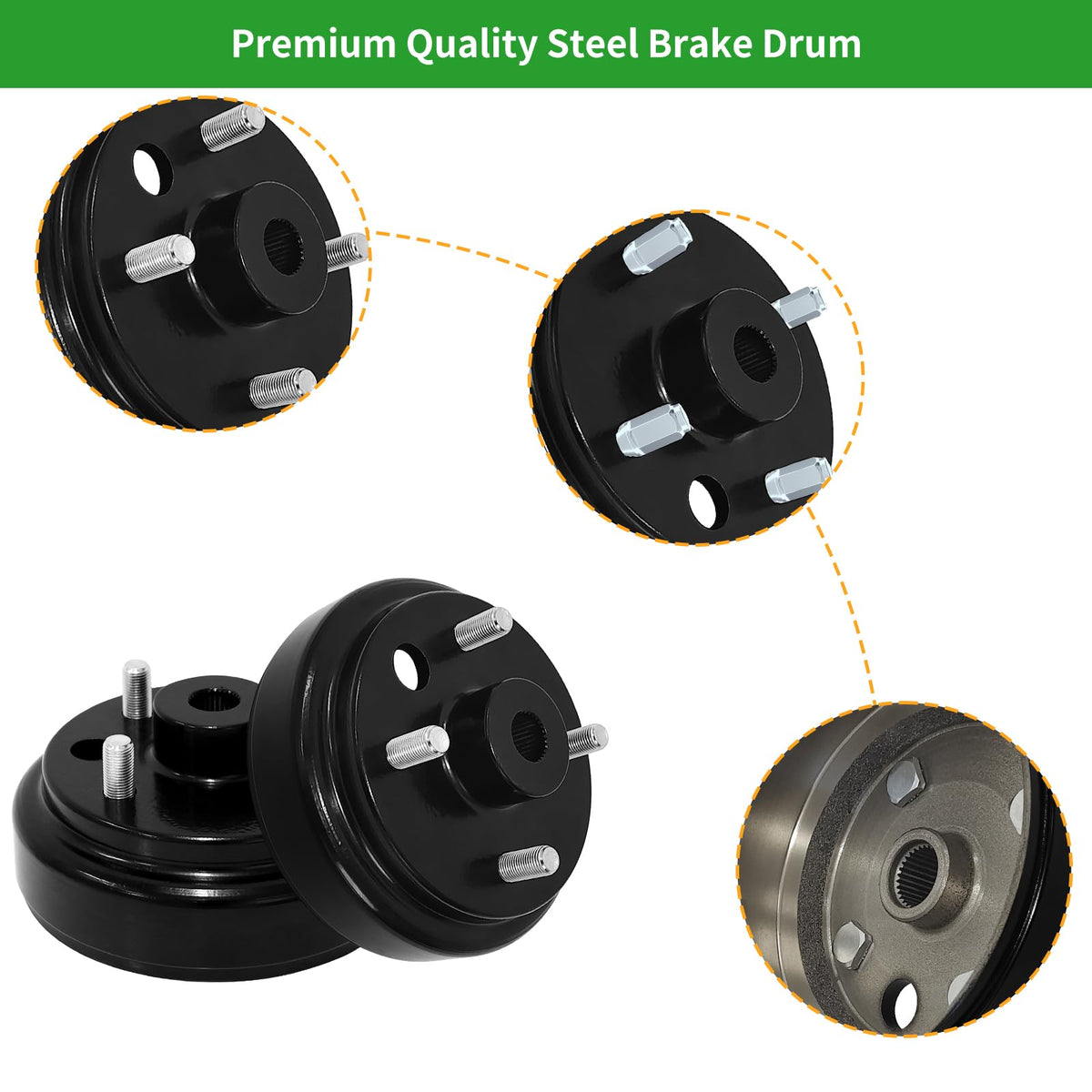 iLSKW brake hub drum aligned with EZGO TXT axle