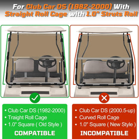 iLSKW Club Car DS windshield for 1982-2000 fits 1x1 struts with sturdy alignment.