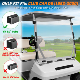 iLSKW 5mm windshield on Club Car DS offers crisp views