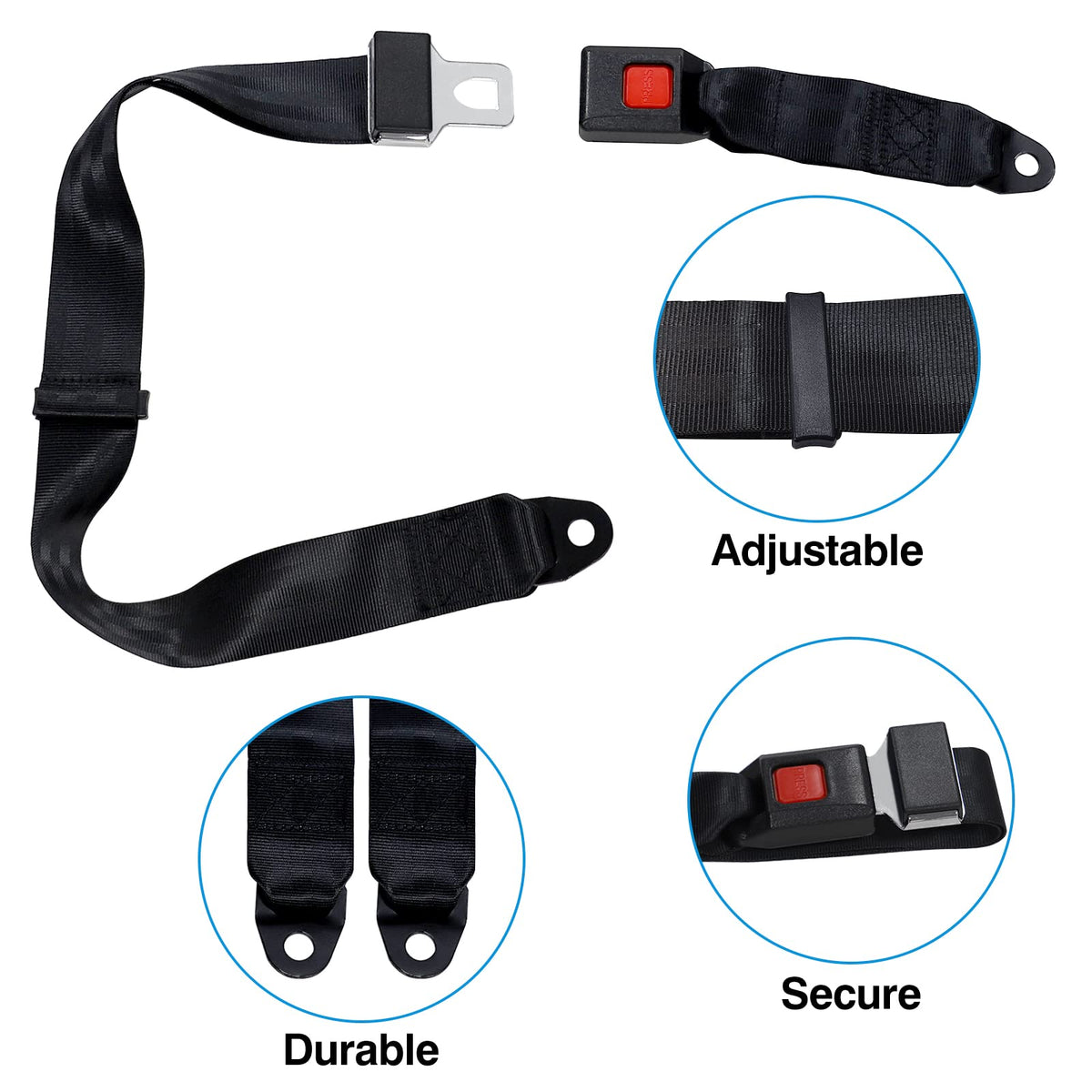 DOT certified iLSKW seat belt for passenger safety on trips