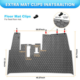 iLSKW easy-clean floor mat with cross-drainage grooves for quick maintenance.