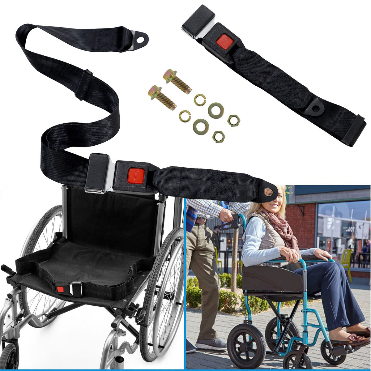 iLSKW belt on EZGO cart ensuring passenger restraint during rides