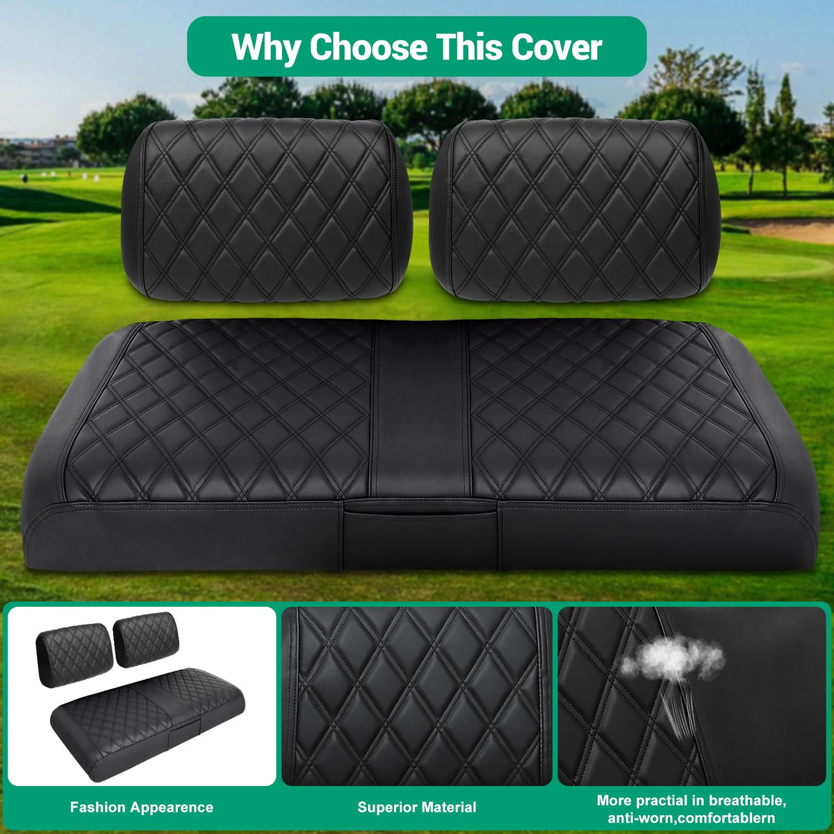 Easy installation with adjustable straps and retractable buckles ensures secure fit