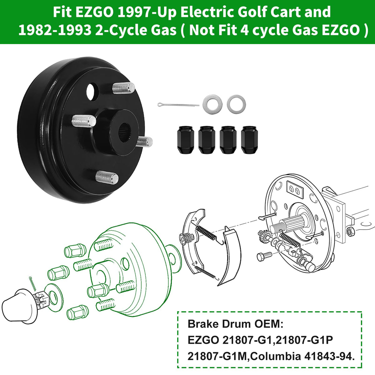 Compatibility guide for EZGO 1992-up gas models and TXT series.
