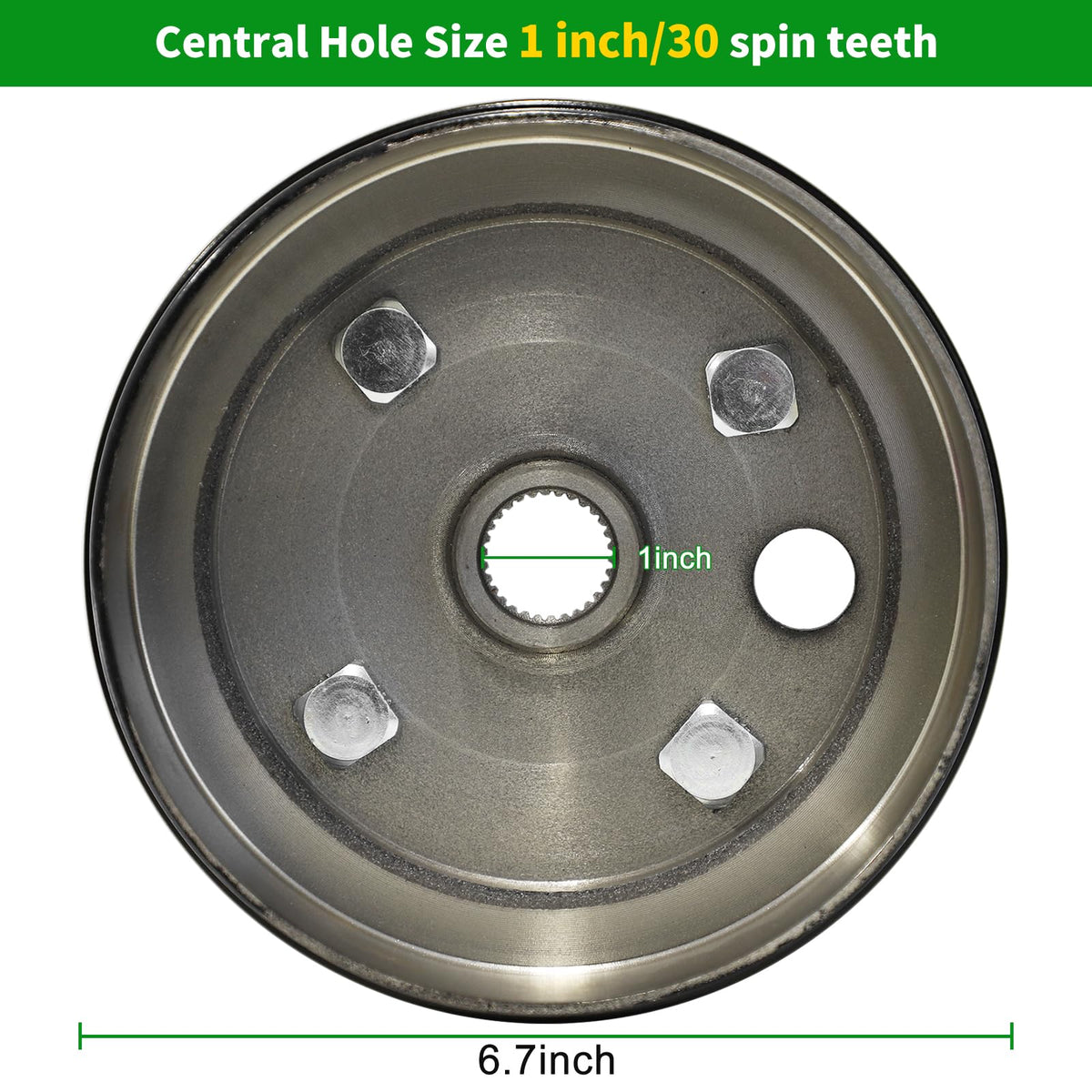 iLSKW EZGO TXT brake drum assembly ready for secure mounting.
