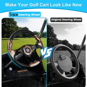 iLSKW EZGO TXT/RXV compatible wheel enhances steering comfort