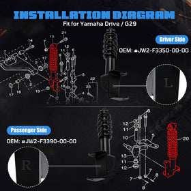 Chrome-plated shock rod by iLSKW resists mud and rain.