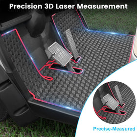 iLSKW G29 floor mat with diamond deluxe red finish elevates interior style.