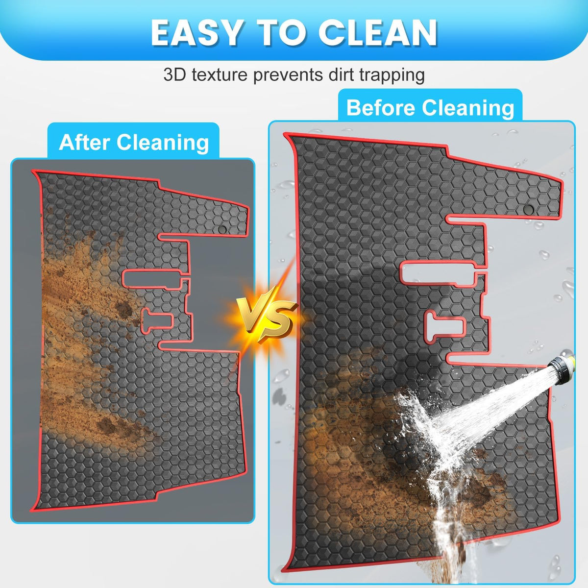 iLSKW premium natural rubber mat provides durability and long-lasting color retention