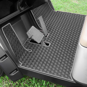 iLSKW golf cart floor mat for Yamaha Drive2 shows precise fitment and full coverage.