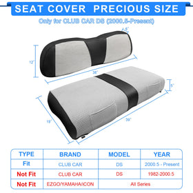 ILSKW front bench seat cover close-up with pocket and cushion snaps.