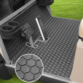 iLSKW golf cart mat for Club Car DS fits snugly, protecting the cabin floor.